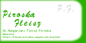 piroska fleisz business card